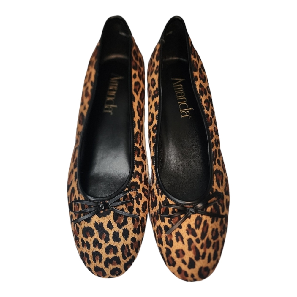 Amanda Animal Print Cheetah Leopard Brown Black  Slip On Women's Shoes Size 11